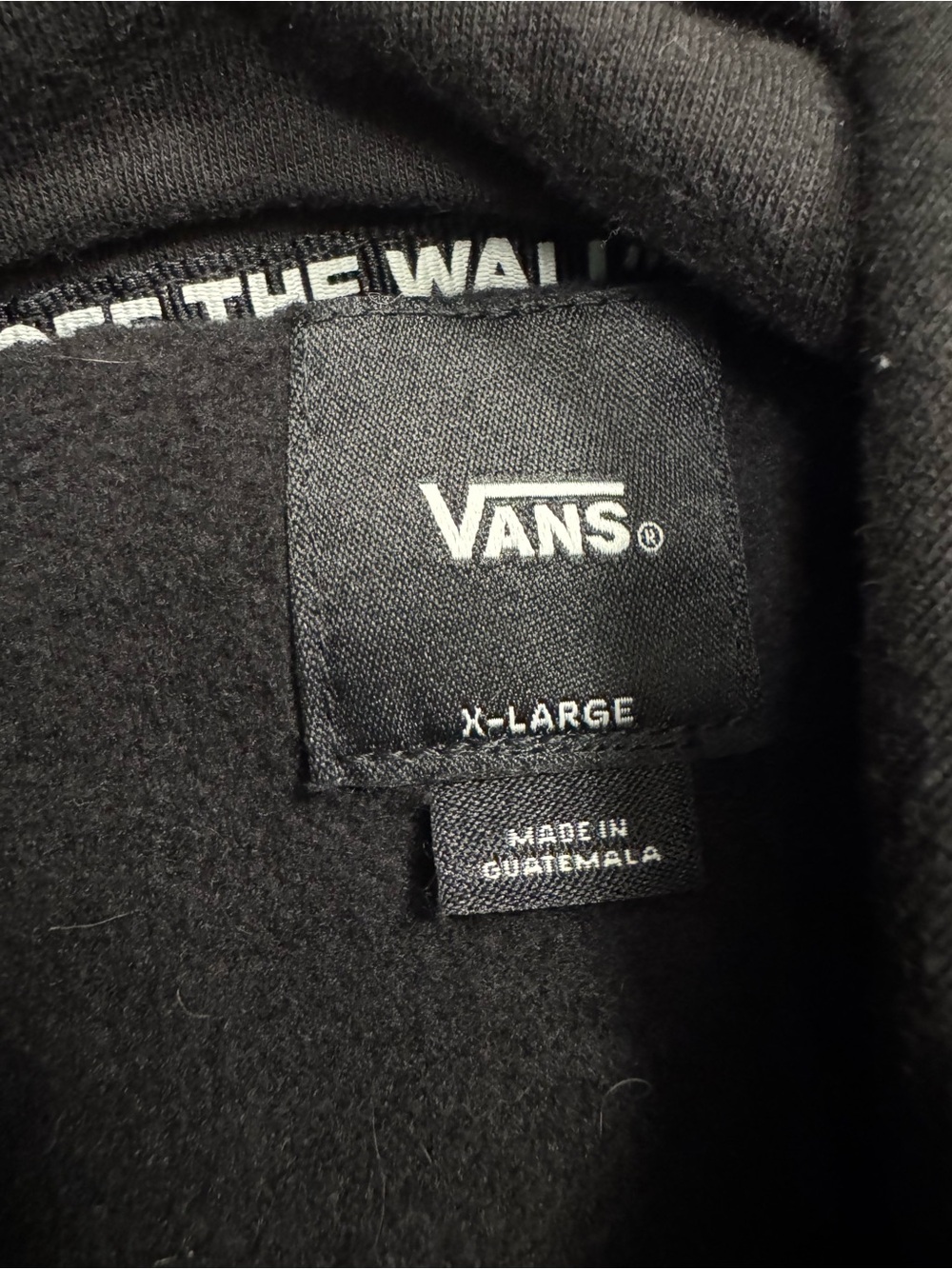 Vans Black Hoodie with Neon Green Graphic - Picture 7 of 9